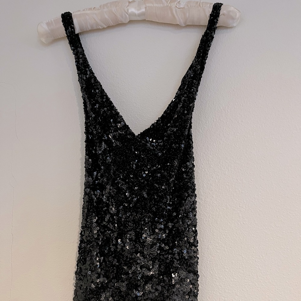 All Saints Scala Sequin Cowl Neck Top